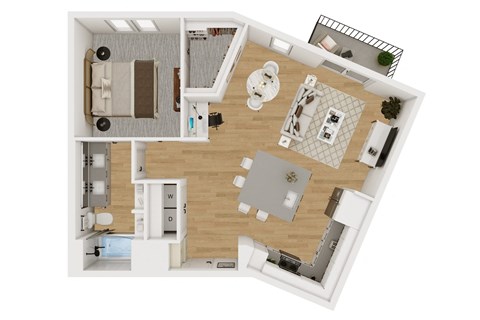 Lenox Burnet Apartments in Austin, Texas A8 Floor Plan